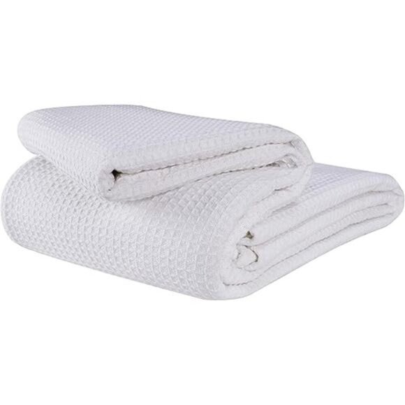 100% Cotton Thermal Blanket,Breathable Bed Blanket Twin Size,Soft Waffle Blanket - Picture 8 of 8